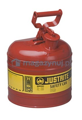 Zabezpieczający pojemnik stalowy na płyny łatwopalne 7,5 l, Typ I, czerwony