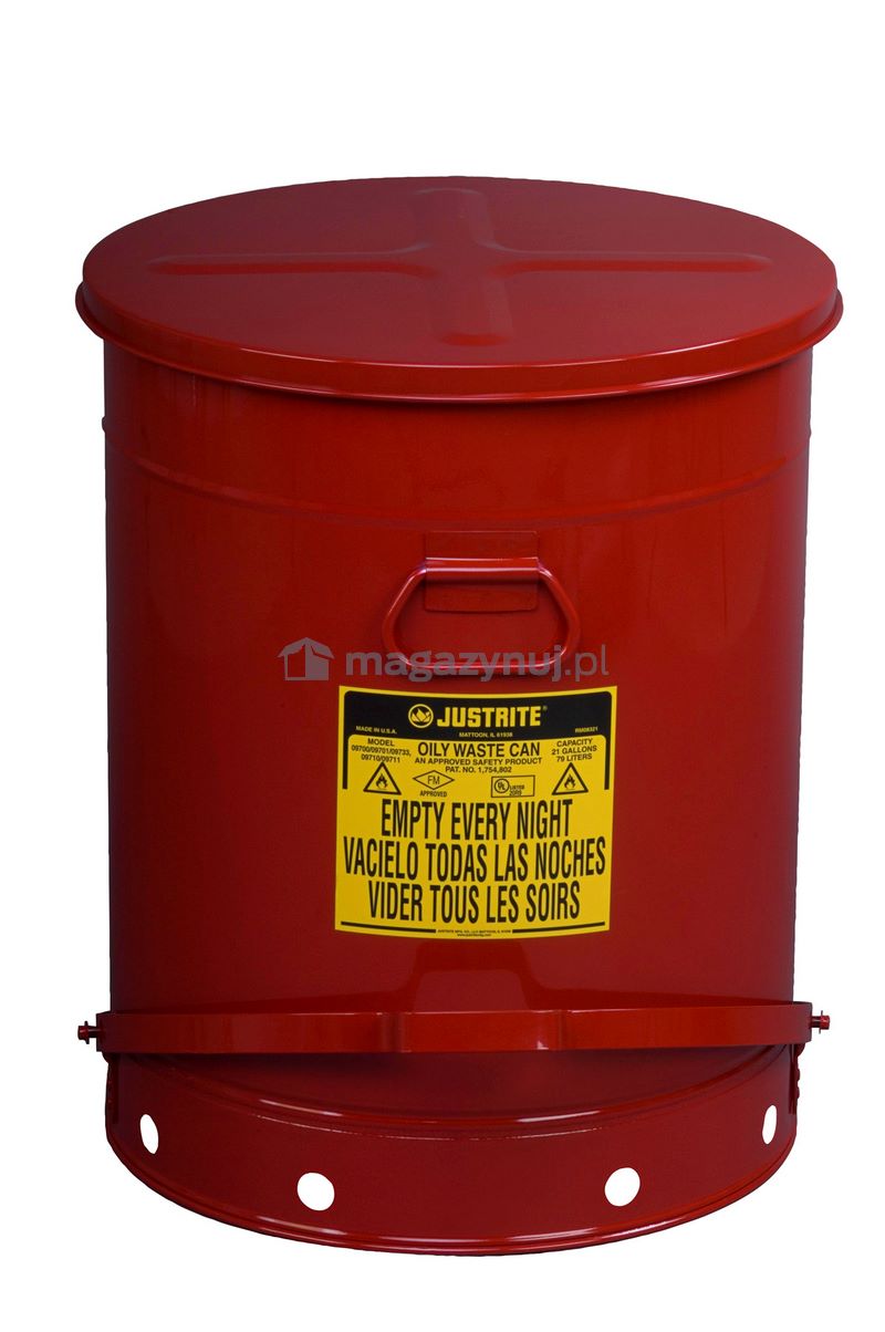 Pojemnik stalowy zabezpieczający na odpady olejowe - 80L